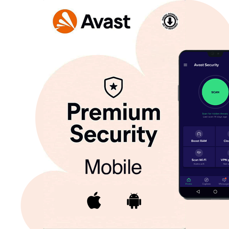 Avast Premium Security Mobile for Android (1 Jahr / 1 Android)