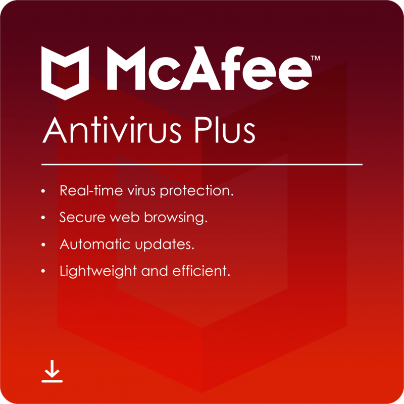 McAfee AntiVirus Plus 1 Year 10 Devices GLOBAL
