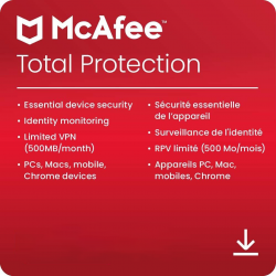 McAfee Total Protection 1 Year 3 Devices GLOBAL