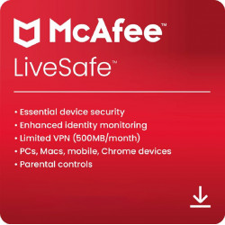 McAfee LiveSafe 1 Anno 1 Dispositivo GLOBAL