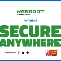 Webroot Antivirus 1 Anno 3 Dispositivi GLOBAL