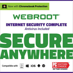 Webroot Internet Security Complete 1 Anno 3 Dispositivi GLOBAL